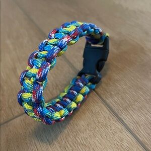 Handmade Colorful Braided Bracelet with Black Clasp